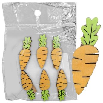 73-2268 Μανταλάκια Καρότα Ξύλινα Σετ-6 τεμ 4.5cm