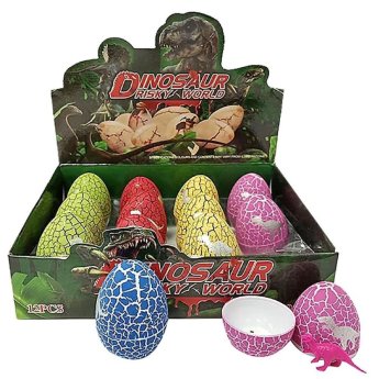 96-943 ΠΑΚΕΤΟ ΜΕ 12 ΤΜΧ. Αυγό Χρωματιστό Δεινόσαυρος 7x5cm