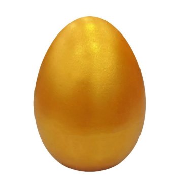 73-2207 Αυγό Κεραμικό Χρυσό Μεσαίο 12x9cm