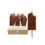 73-2133 ΠΑΚΕΤΟ ΜΕ 15 ΤΜΧ. Κερί Παγωτό Ξυλάκι 11x5.5x2.5cm -H-22cm-