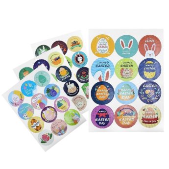 73-2118 Στίκερ Πασχαλινά Στρογγυλά σετ-12 Φύλλα 18x13cm