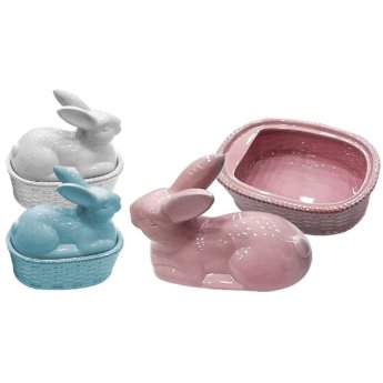 73-2064 Μπωλ Αυγοθήκη Λαγός 21x13x20cm