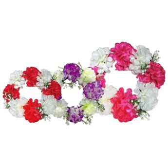 73-2047 Στεφάνι 8 Λουλούδια o30cm