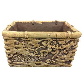 73-1991 ΠΑΚΕΤΟ ΜΕ 6 ΤΜΧ. Καλάθι-Κασπώ Κεραμική Πλέξη Ορθογώνιο 16x10.5x9cm