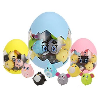 73-1974 Αυγό σετ 20 τεμ Pull Back Ζωάκια Αυγό-19x15cm. Ζωάκια-5x4.5cm