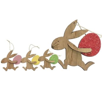 73-1964 ΠΑΚΕΤΟ ΜΕ 20 ΤΜΧ. Στολίδι Λαγός με Αυγό 10x9.5cm