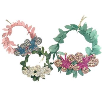 73-1968 ΠΑΚΕΤΟ ΜΕ 20 ΤΜΧ. Στεφανάκι Κρεμαστό με Πεταλούδες o8cm