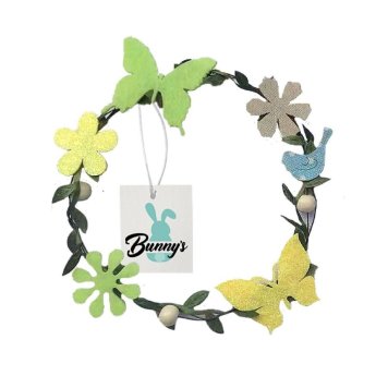 73-1971 ΠΑΚΕΤΟ ΜΕ 10 ΤΜΧ. Στεφάνι Μεταλλικό Πεταλούδες-Πουλάκια o21cm