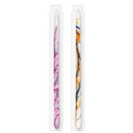 73-423 Λαμπάδα Λευκή Πιτσιλωτή 40cm