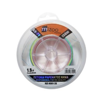 1375-04 MIZOO FISHING ΝΗΜΑ ΨΑΡΕΜΑΤΟΣ ΠΟΛΥΧΡΩΜΟ X8-PE 150M 1.5- O.20MM