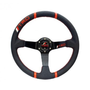 1149-108 ΤΙΜΟΝΙ TRD RACING DEVELOPMENT ΤΡΙΑΚΤΙΝΟ ΜΑΥΡΟ ΜΕ ΚΟΚΚΙΝΗ ΡΑΦΗ 34CM