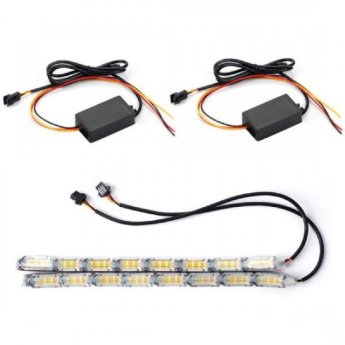 20053-16 CRYSTAL TEARS CAR LIGHTS ΕΥΚΑΜΠΤΕΣ ΛΩΡΙΔΕΣ ΚΡΥΣΤΑΛΛΟΣ 15 LED ΛΕΥΚΟ-ΚΙΤΡΙΝΟ