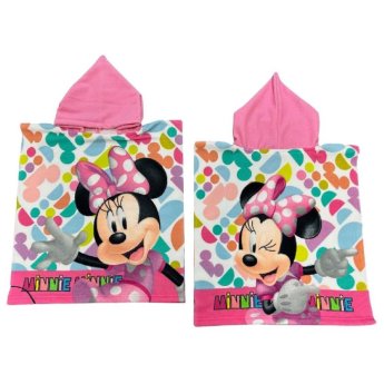 42-3024 Πετσέτα Θαλάσσης Πόντσο Μικροίνες Minnie Πολύχρωμη 100x50cm