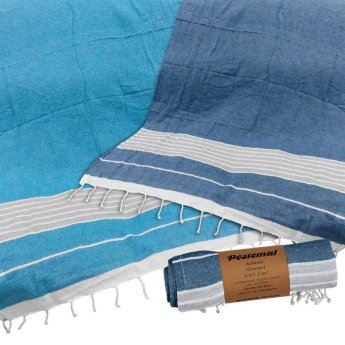 42-823 Πετσέτα Θαλάσσης Pestemal Γκρί Ρίγες -280g 90x180cm