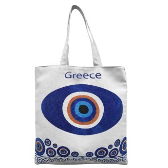 42-2949 Τσάντα Βαμβακερή Τουριστική Μάτι 40x40x10cm
