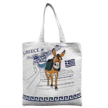 42-3165 Τσάντα Βαμβακερή Τουριστική Γαϊδουράκι 40x40x10cm