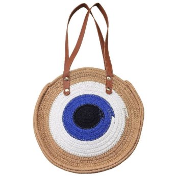 42-3121 Τσάντα Στρογγυλή Cotton με Μάτι o28cm