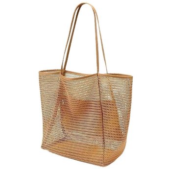 42-3353 Τσάντα Παραλίας Ψαθόχαρτο Τρυπητή 51x39x15cm