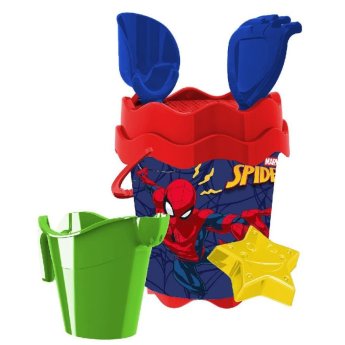 42-3372 Κουβαδάκι Spiderman o17cm με Ποτιστήρι σετ-6 τεμ