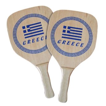 42-328 Ρακέτες Ξύλινες Παραλίας Greece -410gr-Ρακέτα. -570CM.  40x22x1.2cm