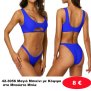 42-3056 Μαγιό Μπικίνι με Κόψιμο στο Μπούστο Μπλε ONE SIZE S-M