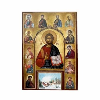 08170 ΕΙΚΟΝΑ ΧΑΡΤΙΝΗ ΜΕ ΗΜΕΡΟΛΟΓΙΟ 24εκX34εκ