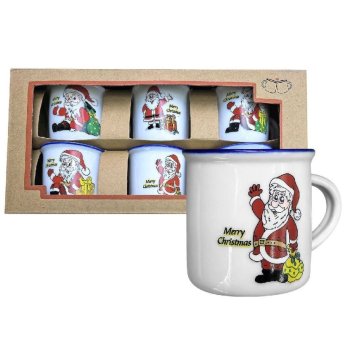 93-4176 ΠΑΚΕΤΟ ΜΕ 6 ΤΜΧ.  Κόυπα Espresso Xmas 6x5cm