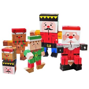 93-3979 Διακοσμητική Φιγούρα Xmas Τουβλάκια 16x14x2cm