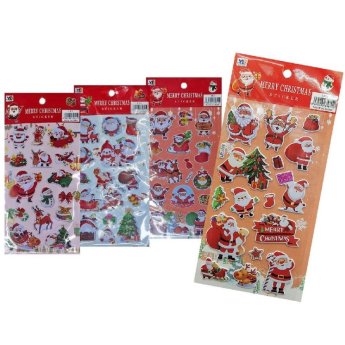 93-3584 ΠΑΚΕΤΟ ΜΕ 20 ΤΜΧ. Αυτοκόλλητα 3D Xmas Καρτέλα Μικρή 22x10cm