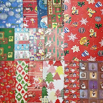 19-47 ΠΑΚΕΤΟ ΜΕ 50 ΤΜΧ. Κόλλα Περιτυλίγματος Xmas 51x75cm