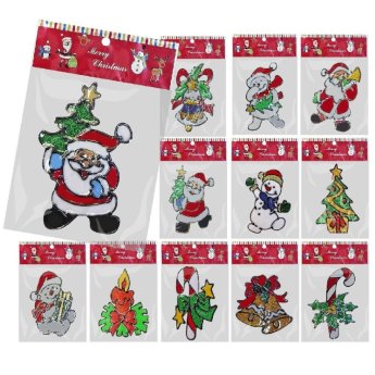 93-532 ΠΑΚΕΤΟ ΜΕ 12 ΤΜΧ. Αυτοκόλλητα Gelly Xmas Σχέδια Καρ-25x15cm