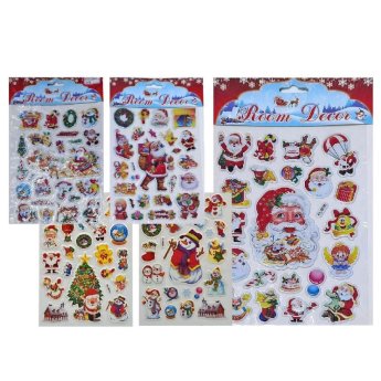93-247 ΠΑΚΕΤΟ ΜΕ 12 ΤΜΧ. Αυτοκόλλητα 3D Χριστουγέννων Καρτέλα Μεσαία 25x15cm