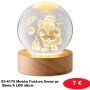 93-4175 Μπάλα Γυάλινη Xmas με Βάση 6 LED o8cm