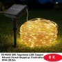 93-4055 200 Λαμπάκια LED Copper Ηλιακά Λευκό Θερμό με Controller IP44 20.5m