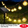93-4056 50 Ακρυλικές Μπάλες LED. Ηλιακές. Λευκό Θερμό. με Controller IP44 8m