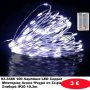 93-3486 100 Λαμπάκια LED Copper Μπαταρίας Λευκό Ψυχρό σε Σειρά Σταθερά IP20 10.3m