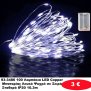 93-3486 100 Λαμπάκια LED Copper Μπαταρίας Λευκό Ψυχρό σε Σειρά Σταθερά IP20 10.3m