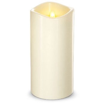 37-490 Κερί LED Κορμός Λευκό Θερμό 15x o7.5cm
