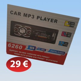 Mp3 player αυτοκινήτου USB SD CARD με ραδιόφωνο και ρολόι ψηφιακή ένδειξη