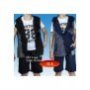Παιδικό σετάκι 3 τμχ. βερμούδα-γιλέκο-μπλούζα για αγόρια 3-14 ετών σε 2 υπέροχες αποχρώσεις