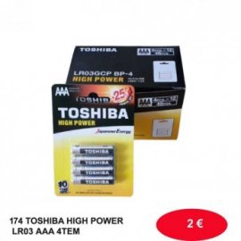 174 TOSHIBA HIGH POWER LR03 AAA ΣΕΤ 4 ΤΜΧ.